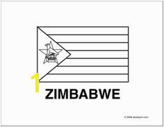 Flag Zimbabwe Line drawing of Zimbabwe flag to color Zimbabwe Flag The