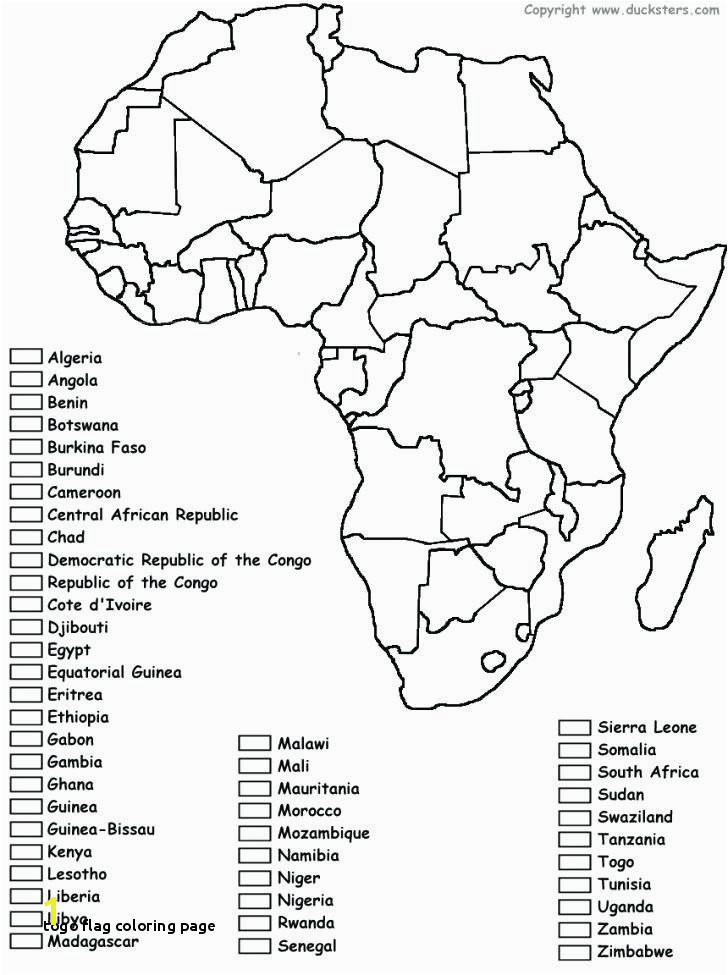 togo Flag Coloring Page Africa Coloring Page Blank Map Free Coloring Page Map Outline