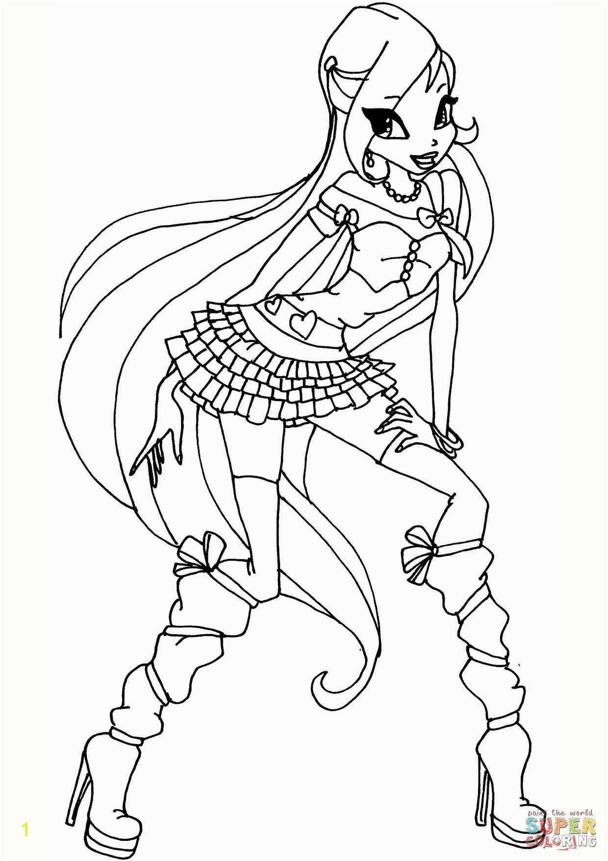 Winx Coloring Pages Printable Beautiful Winx Coloring Pages Printable