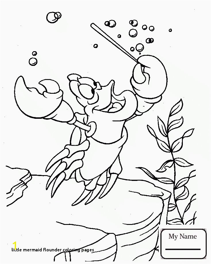 Little Mermaid Flounder Coloring Pages Little Mermaid Coloring Pages Sebastian