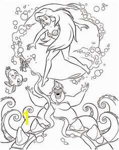 Walt Disney Characters Walt Disney Coloring Pages Flounder Sebastian Princess Ariel & Ursula