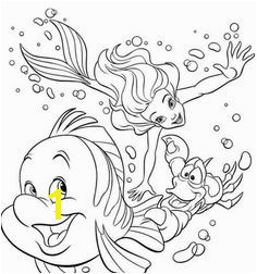Ariel Flounder and Sebastian coloring page Add some colors of your imagination and make this Ariel Flounder and Sebastian coloring page nice and