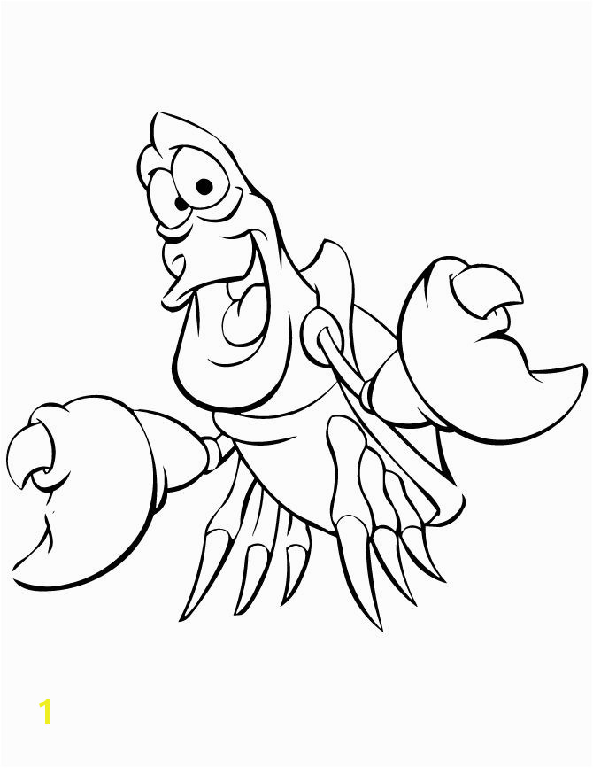 Flounder and Sebastian Coloring Pages Little Mermaid Coloring Pages Sebastian the Crab