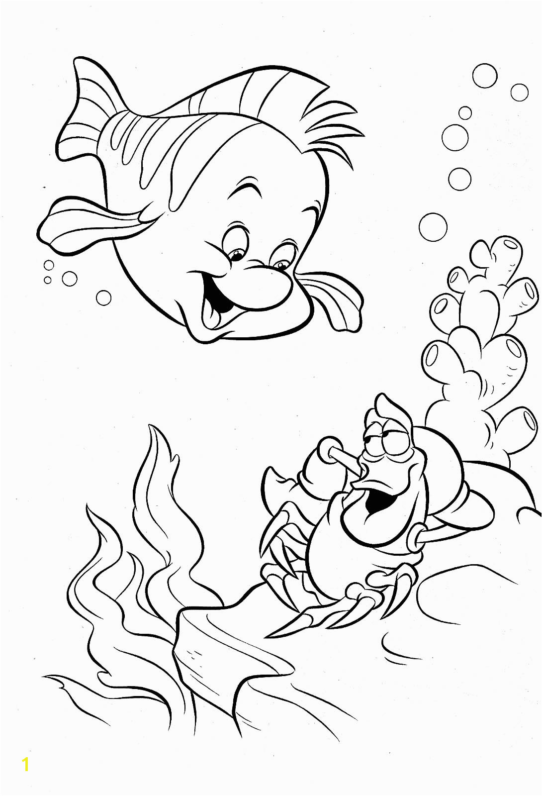 1090x1600 Little Mermaid Coloring Pages The Sun Flower Pages