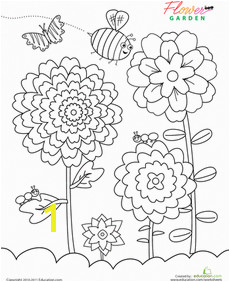 Flower Garden Coloring Page Worksheet God s creation nature cottagegardens