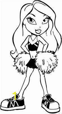 bratz cheerleader coloring pages