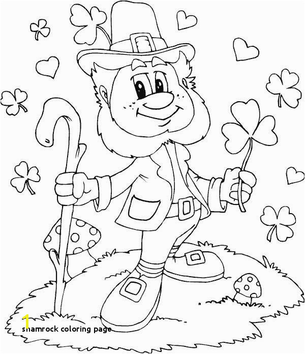 Four Leaf Clover Color Page Shamrock Coloring Page Instant Download Coloring Page Four Leaf