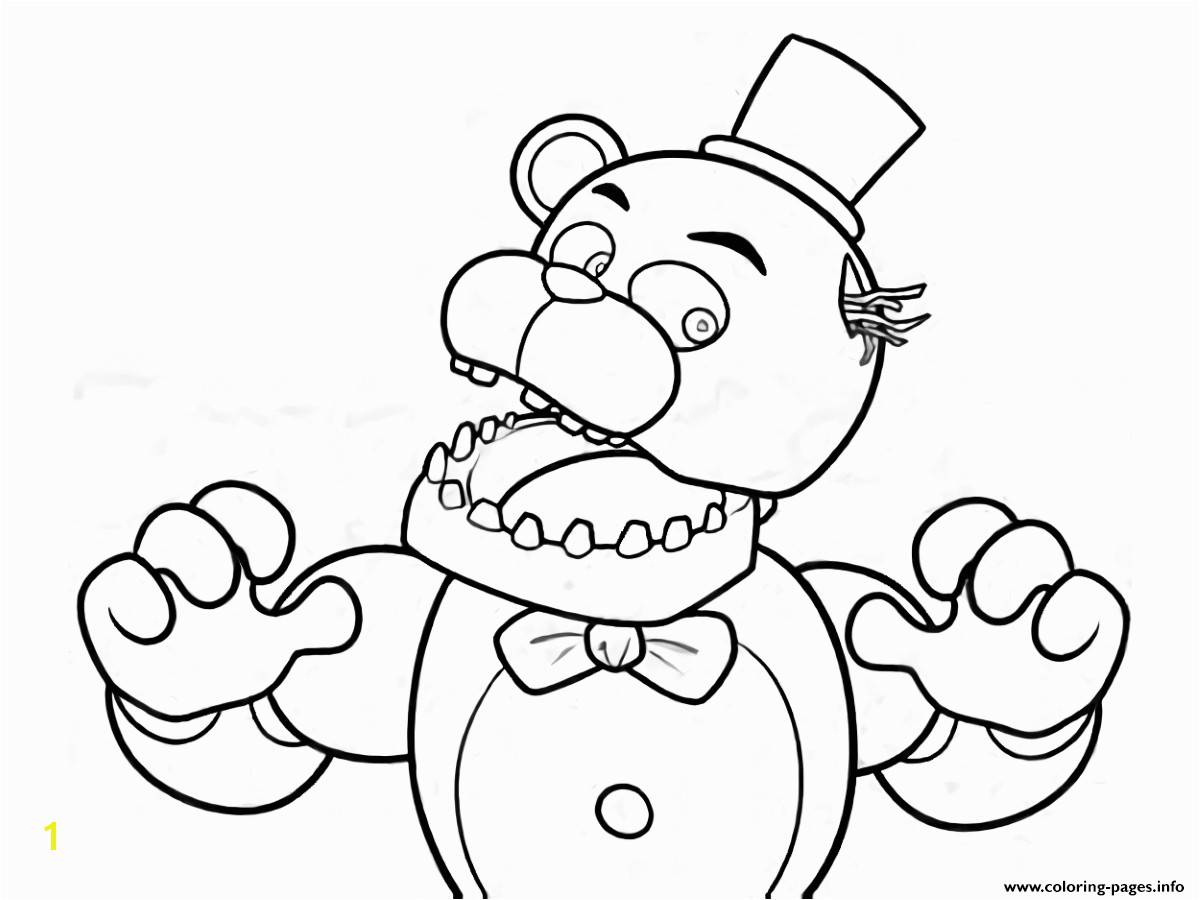 Collection of Freddy fazbear coloring pages