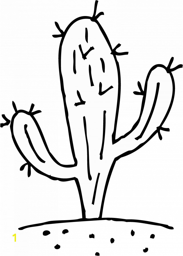 Prickly Cactus Coloring Page Free Clip Art Cactus Coloring Page