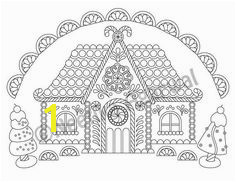 Gingerbread House Christmas Adult Coloring Page Christmas Coloring Page Printable Coloring P