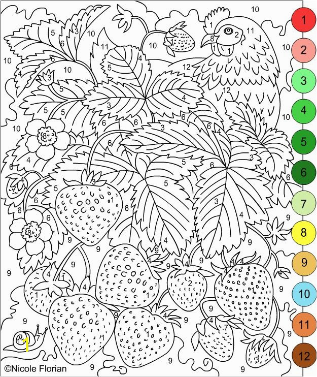 Free Coloring Pages Color by Number Nicole S Free Coloring Pages Color by Numbers Strawberries and