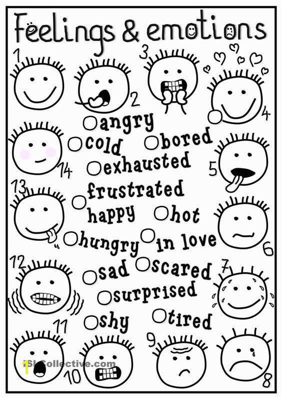 feelings emotions coloring pages