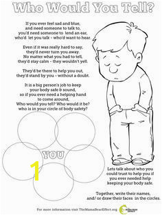 Free coloring page to talk about body safety with