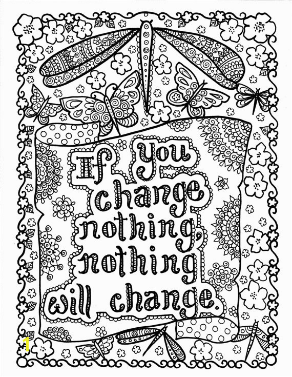Free Online Adult Coloring Pages 5 Pages Instant Download Be Brave Coloring Book Inspirational Art to