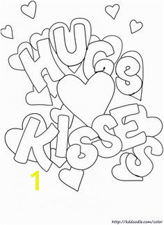 Free printable Valentine s Day coloring page from KDDoodle Muah Free Printable Coloring Pages