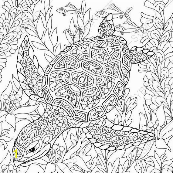 Free Printable Animal Coloring Pages for Adults Advanced Ocean World Turtle 2 Coloring Pages Animal Coloring Book Pages