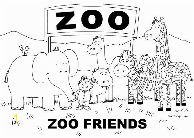 Free zoo coloring page toddler lesson plan