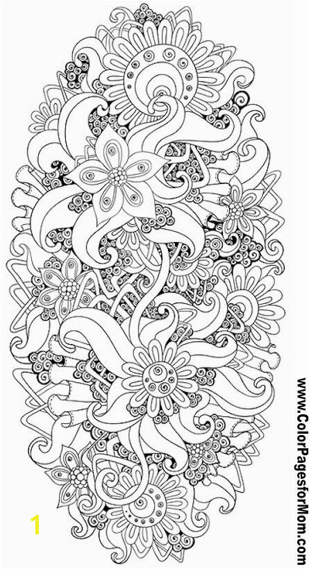 Flower Abstract Doodle Zentangle ZenDoodle Paisley Coloring pages colouring adult detailed advanced printable Kleuren voor volwassen…