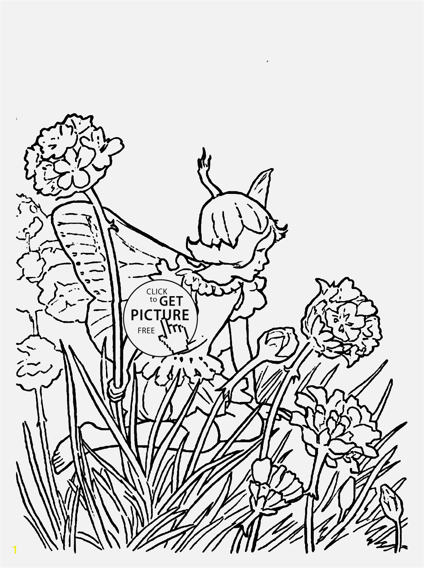 Free Coloring Pages for Girls the First Ever Custom Flower Fairy Thrift Coloring Page for Kids