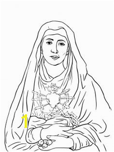 Seven Sorrows of Mary coloring page