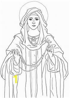 Our Lady of the Rosary coloring page from Church category Select from printable crafts of cartoons nature animals Bible and many more