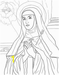 St Teresa of Avila Catholic Coloring Page Preschool Coloring Pages Free Printable Coloring Pages