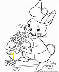 Easter Bunny Coloring Pages Scooter Bunny free printable easter bunny coloring pages for kids Easter coloring activities