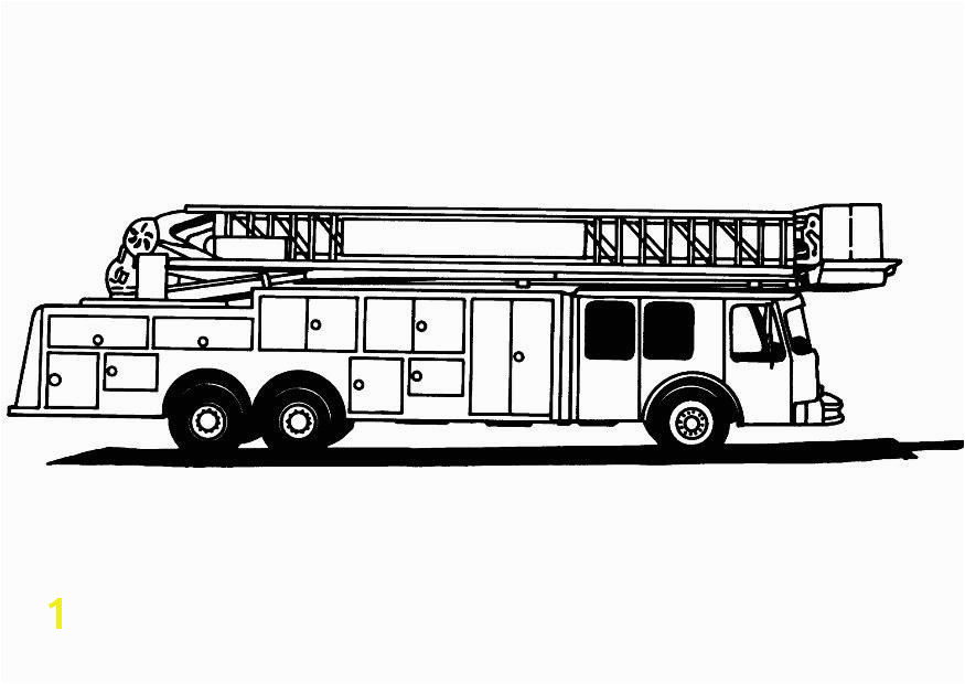 Fire Truck Coloring Page For Kids