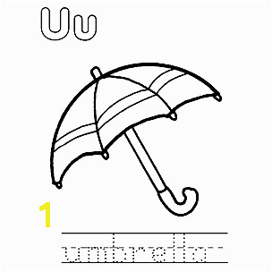 Letter U 9 Print the pdf Umbrella Coloring Page