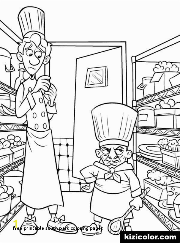 Free Printable south Park Coloring Pages Linguini and Chef Skinner is In Food Storage In Ratatouille