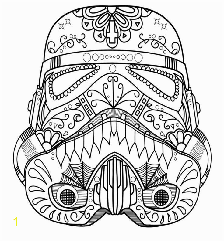 Dark Vader Sugar Skull Coloring Page AZ Coloring Pages