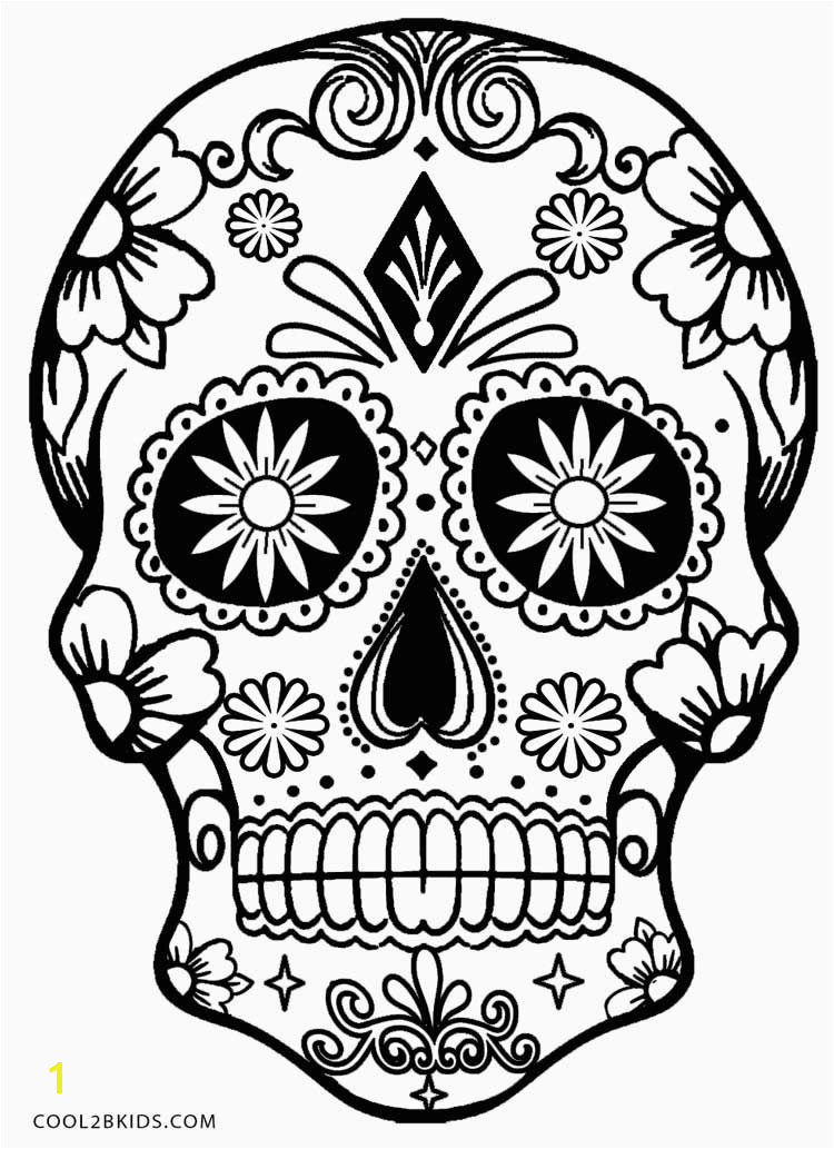 Printable Skulls Coloring Pages For Kids