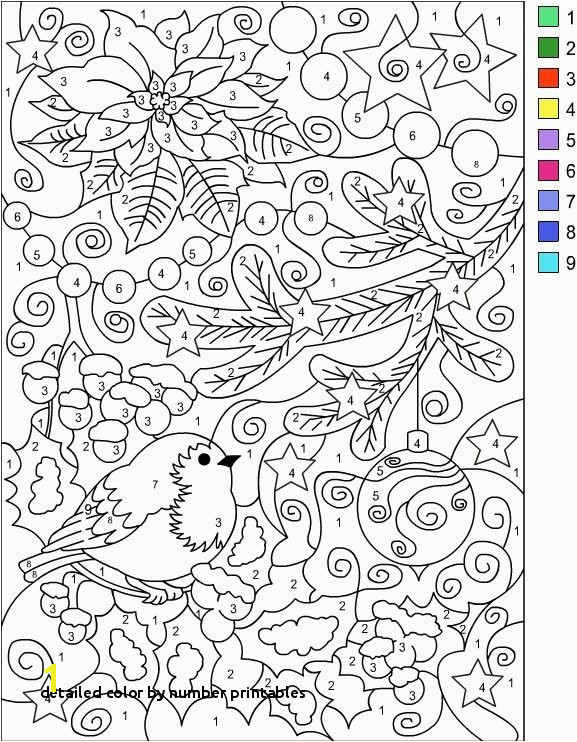 Free Printable Winter Coloring Pages for Kids Detailed Color by Number Printables Color by Number Printables Best