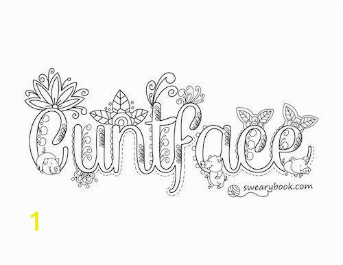 Swear Word Printable Adult Coloring Pages