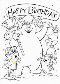 Printable Coloring Pages of Frosty The Snowman Happy Brithday Picture 3 Coloring For Kids