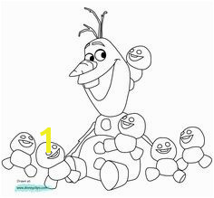 Olaf and the Snowgies in Frozen Fever coloring page