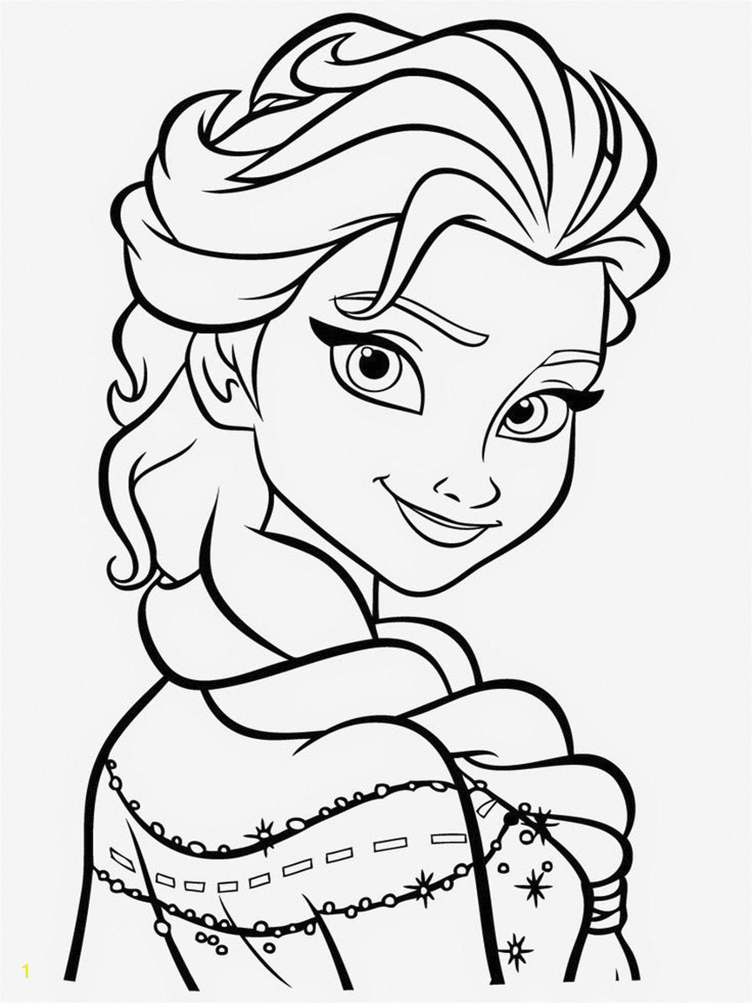 frozen anna coloring page