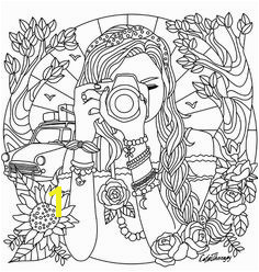 Camera Coloring Pages Girl With A Camera Coloring Page Coloring Pages For Adults For Kids Girls