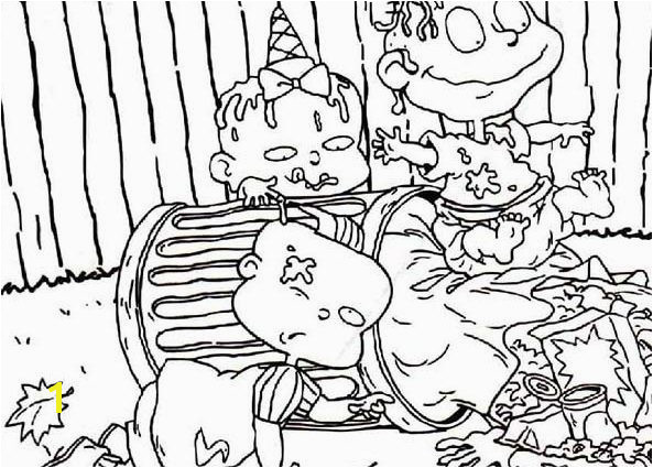 593x425 garbage can coloring page the rugrats is dirty they play in