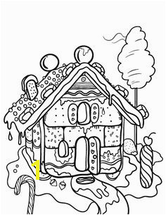 Printable gingerbread house coloring page Free PDF at coloringcafe