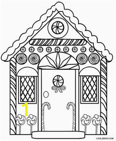 Printable Gingerbread House Coloring Pages For Kids