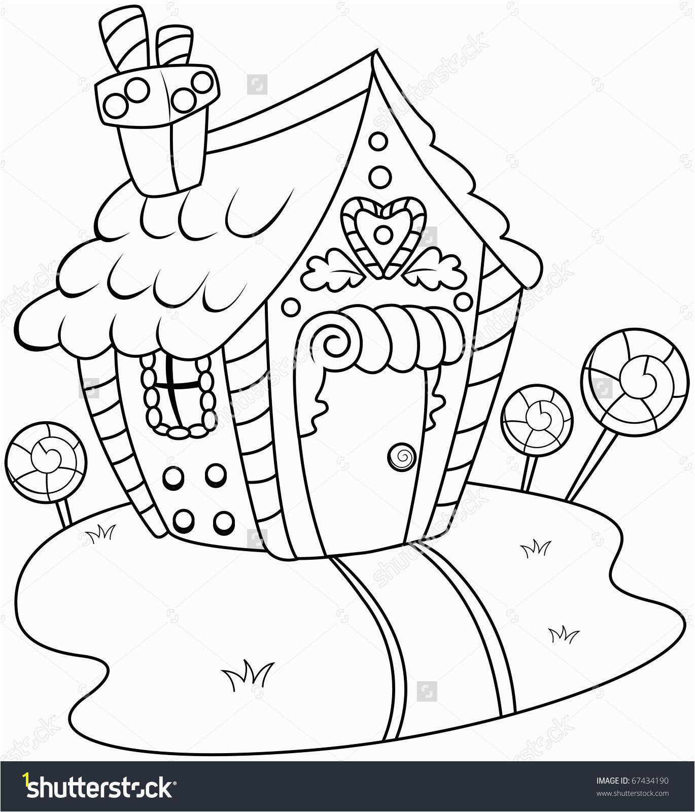 Hansel and Gretel Candy House Coloring Page