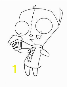 Invader Zim Preparing To Eat Cake