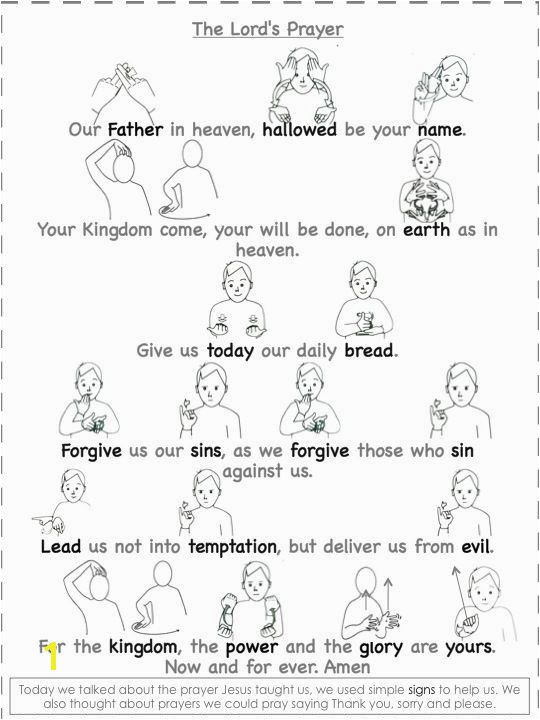 Glory Be Prayer Coloring Page Worship & Praise the Lord S Prayer In Sign Language