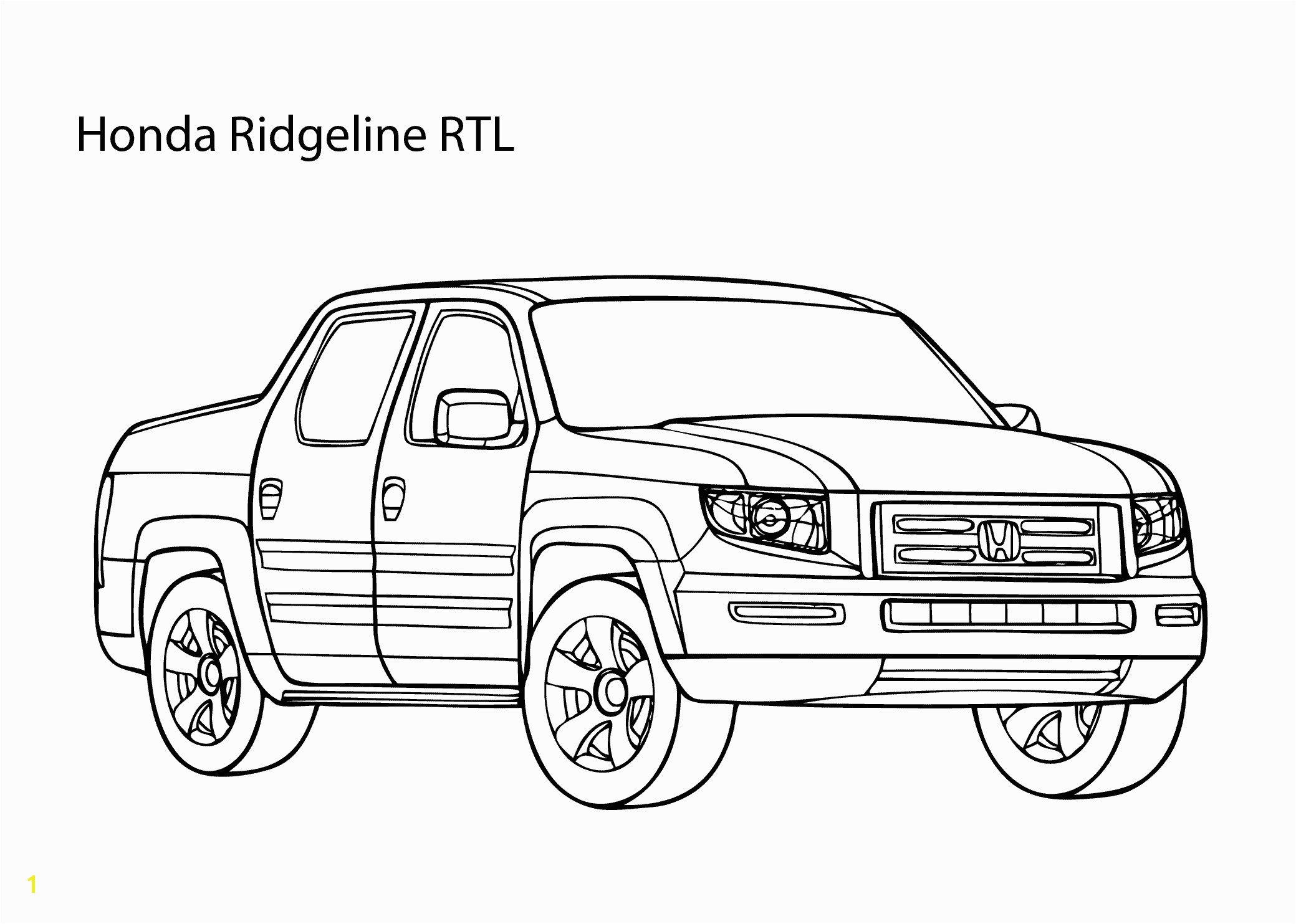 Super car Honda Ridgeline coloring page cool car printable free Coloring Pages For Kids