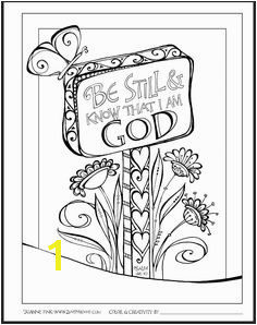 Zenspirations Be Still and know that I am God Bible Coloring Pages Coloring Sheets