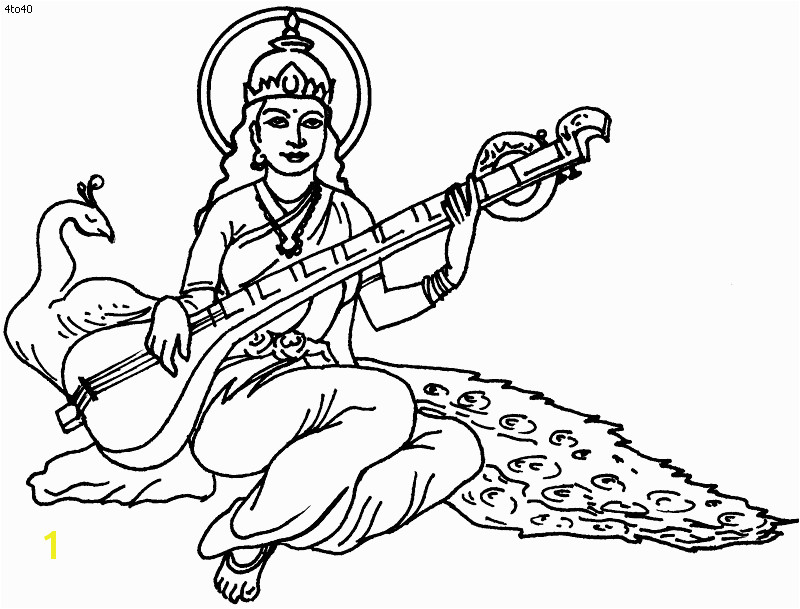 Pancha Coloring Page Saraswati Puja Coloring Page Pancha Coloring Book