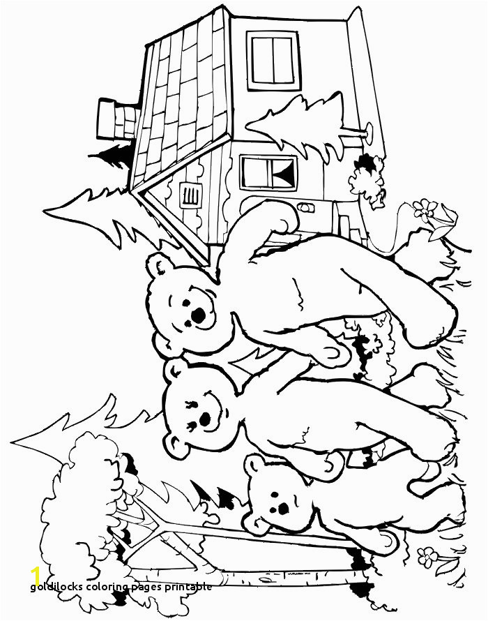 0d Coloring Goldilocks Coloring Pages Printable Goldilocks Coloring Page the Three Bears Leaving the Cottage