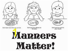 Good Table Manners Coloring Pages Sketch Coloring Page
