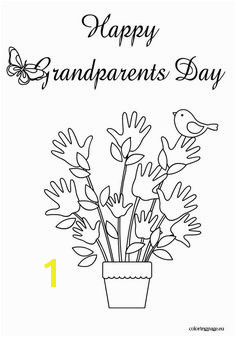 Happy grandparents day coloring page